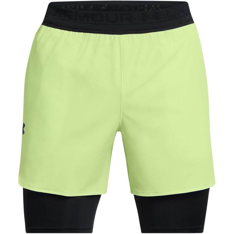 アンダーアーマー メンズ ボトムス 二分の一ズボン下・さる股引き Under Armour Peak Woven 2インチ1 Sts Green 緑であること メンズファッション-ズボン・パンツ