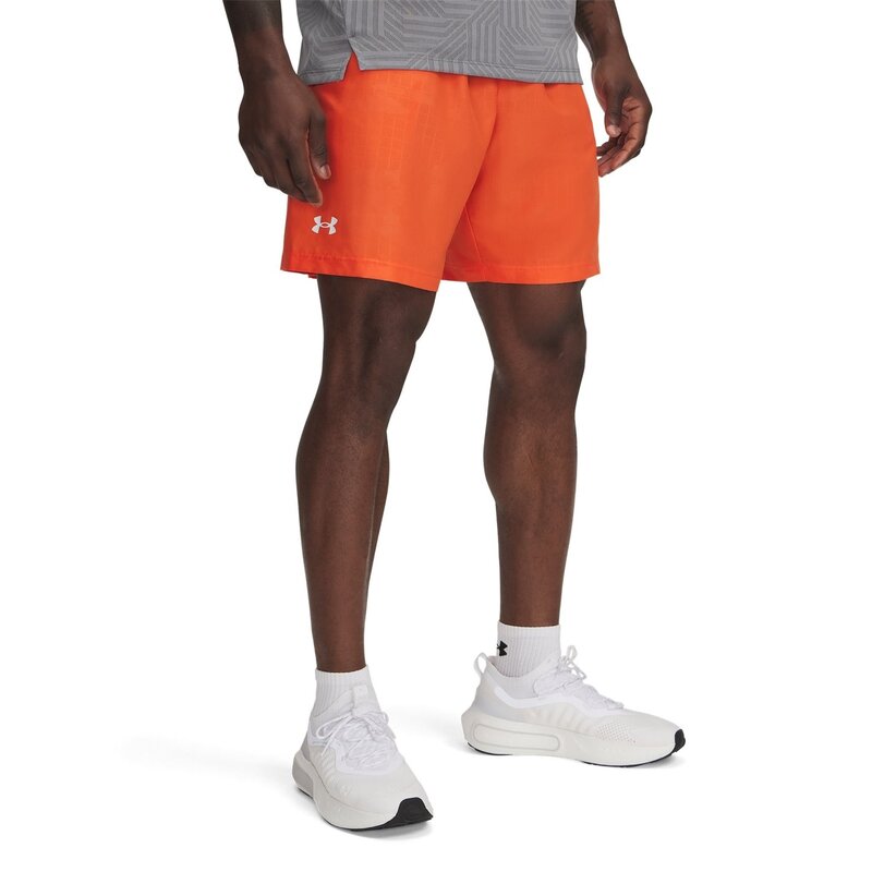 アンダーアーマー メンズ ボトムス ハーフパンツ・ショーツ トラックスーツ Under Armour Armour Ua Woven Emboss Short Tracksuit Mens Orange オレンジ
