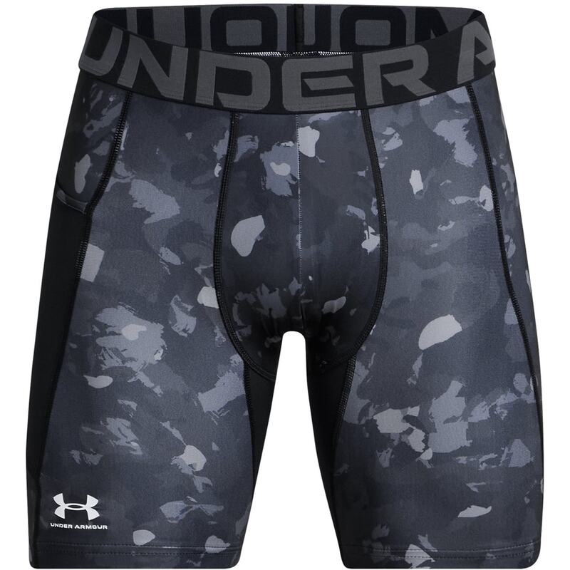 アンダーアーマー メンズ ボトムス ハーフパンツ・ショーツ Under Armour Armour Ua Hg Prtd Comp Sts Gym Short Mens Black ブラック