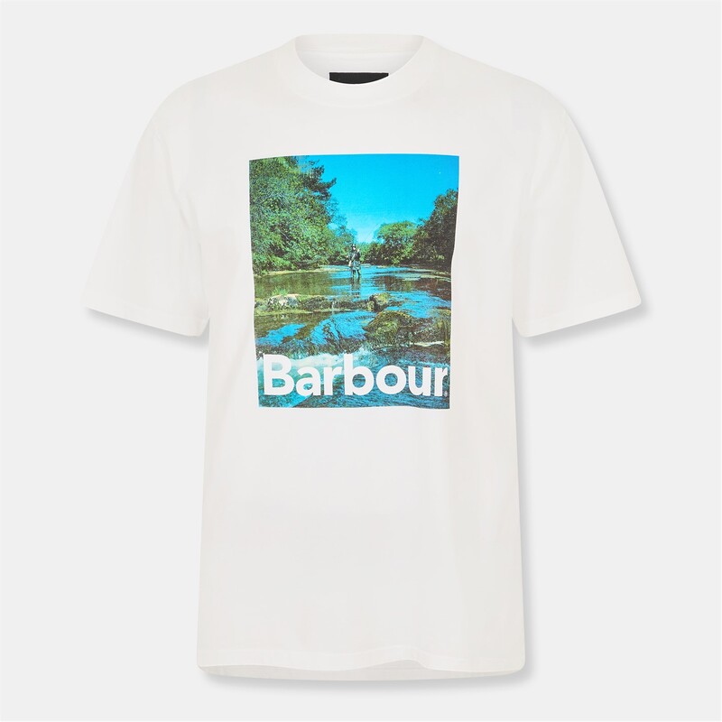 バブアー メンズ トップス プルオーバー Barbour Sprouston T-Shirt White WH11 白いこと