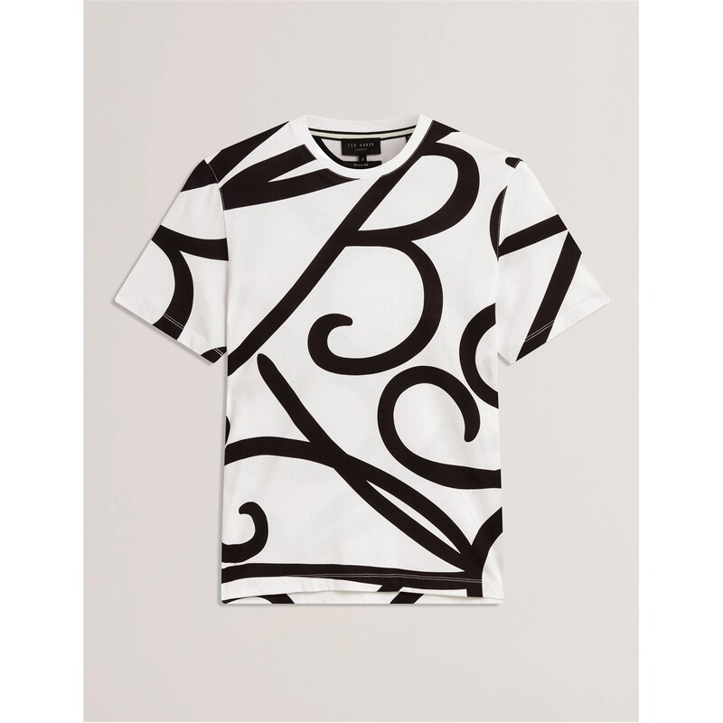 テッドベーカー メンズ トップス プルオーバー Ted Baker Ted 肺結核 Script Tshirt 錫54 White 白いこと