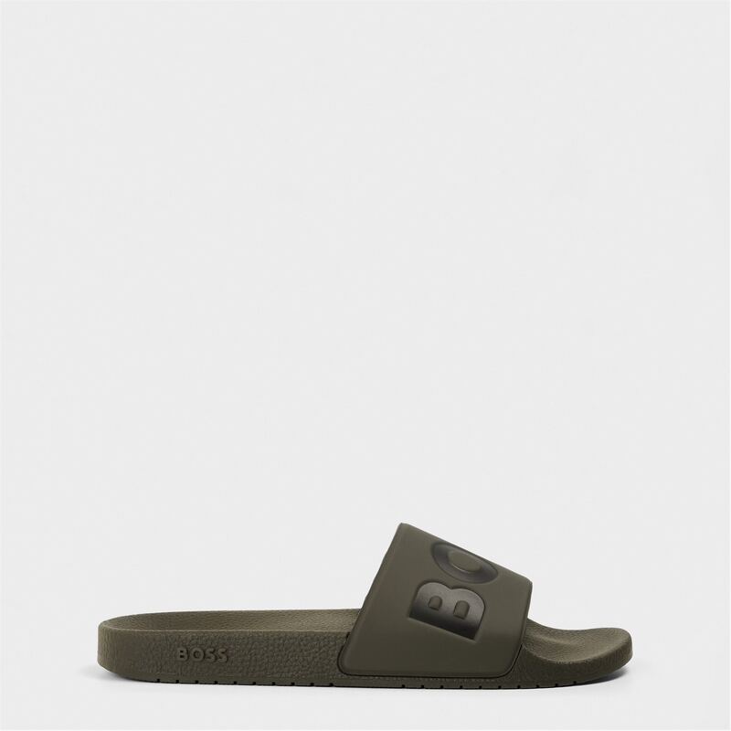 ボス メンズ シューズ サンダル Boss Aryeh Sliders Khaki/Black 341 ブラック
