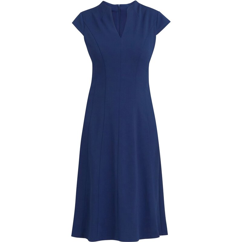 ジーナバッコーニ レディース トップス ワンピース ミディワンピース ミディ Gina Bacconi MAXENE FIT AND FLARE MIDI DRESS NAVY ネイビー