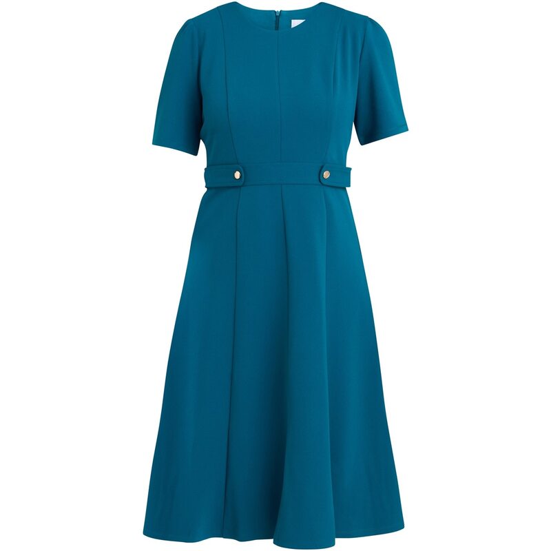 ジーナバッコーニ レディース トップス ワンピース ミディワンピース ミディ Gina Bacconi Mel Fit And Flare Midi Dress PETROL|ReVida 店