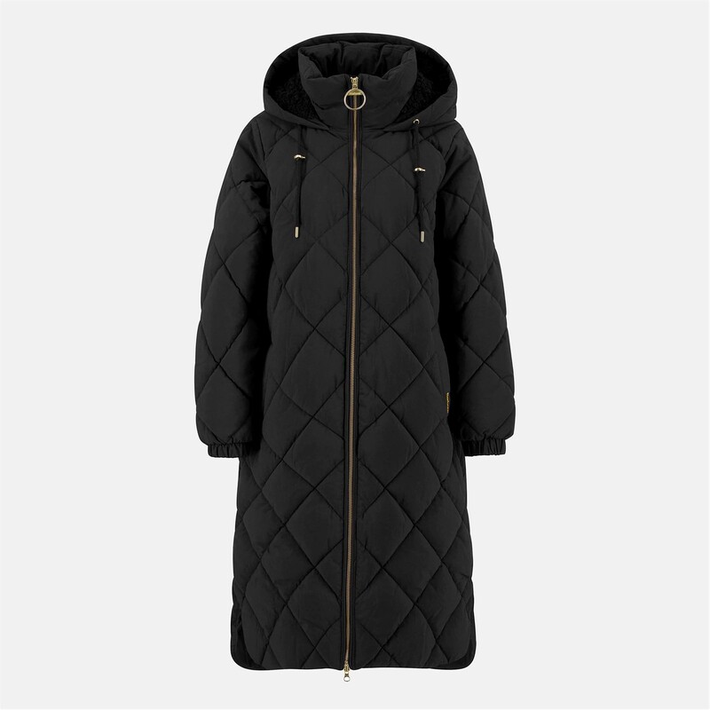バブアー レディース アウター ジャケット・ブルゾン ジャケット Barbour Kirkton Longline Puffer Jacket Black/Classic ブラック