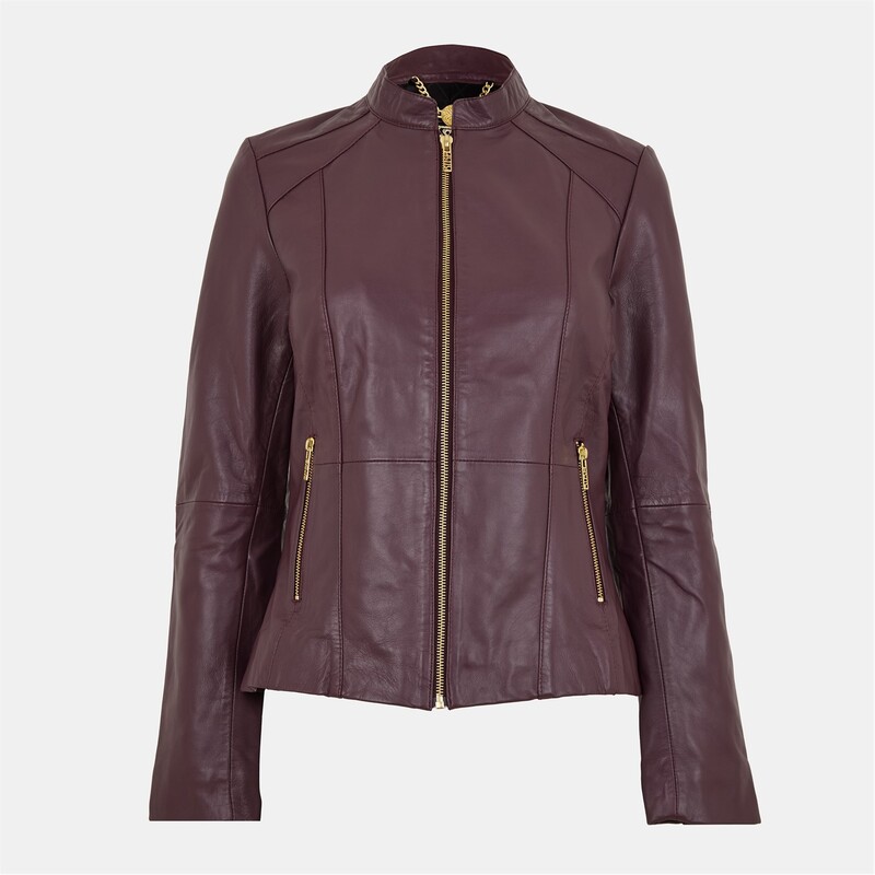 ビバ レディース アウター ジャケット・ブルゾン レザー ジャケット Biba Neru Collar Leather Jacket Fig