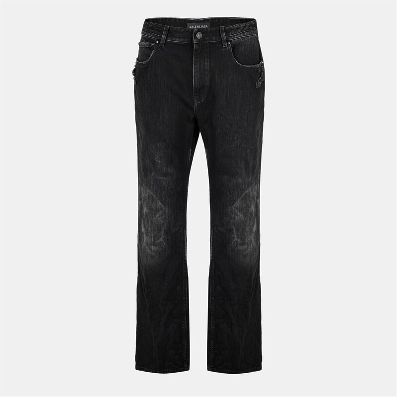 バレンシアガ レディース ボトムス デニムパンツ ジーンズ BALENCIAGA Bal City Jeans Ld54 Black Fade Out ブラック|ReVida 店