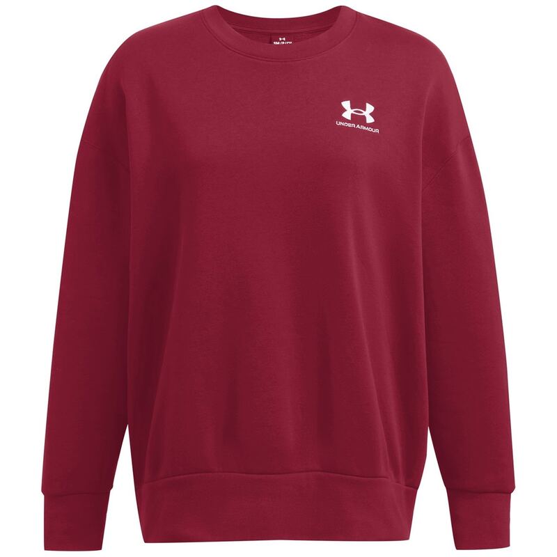 アンダーアーマー レディース アウター パーカー・スウェット スウェット シャツ フリース Under Armour Armour Essential Fleece Os Crew Sweatshirt Womens Red レッド｜ReVida 店