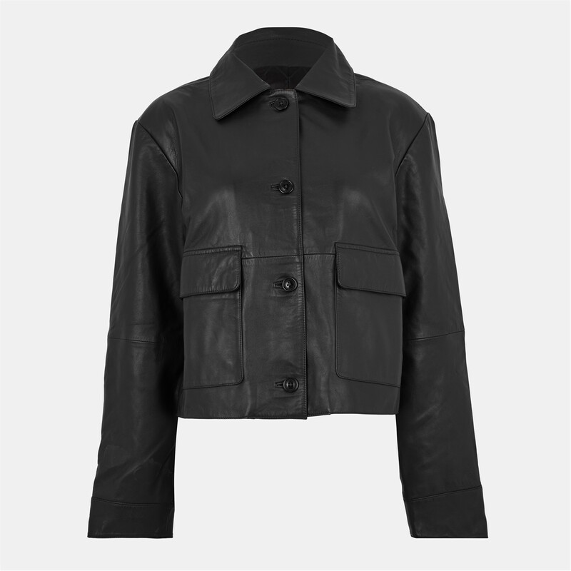 ビバ レディース アウター ジャケット・ブルゾン レザー ジャケット Biba Collar Leather Jacket Black ブラック