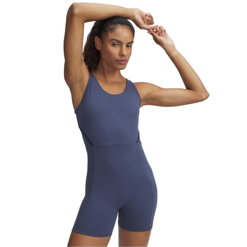 アンダーアーマー レディース トップス シャツ ボディースーツ Under Armour Motion Short Bodysuit Grey グレー
