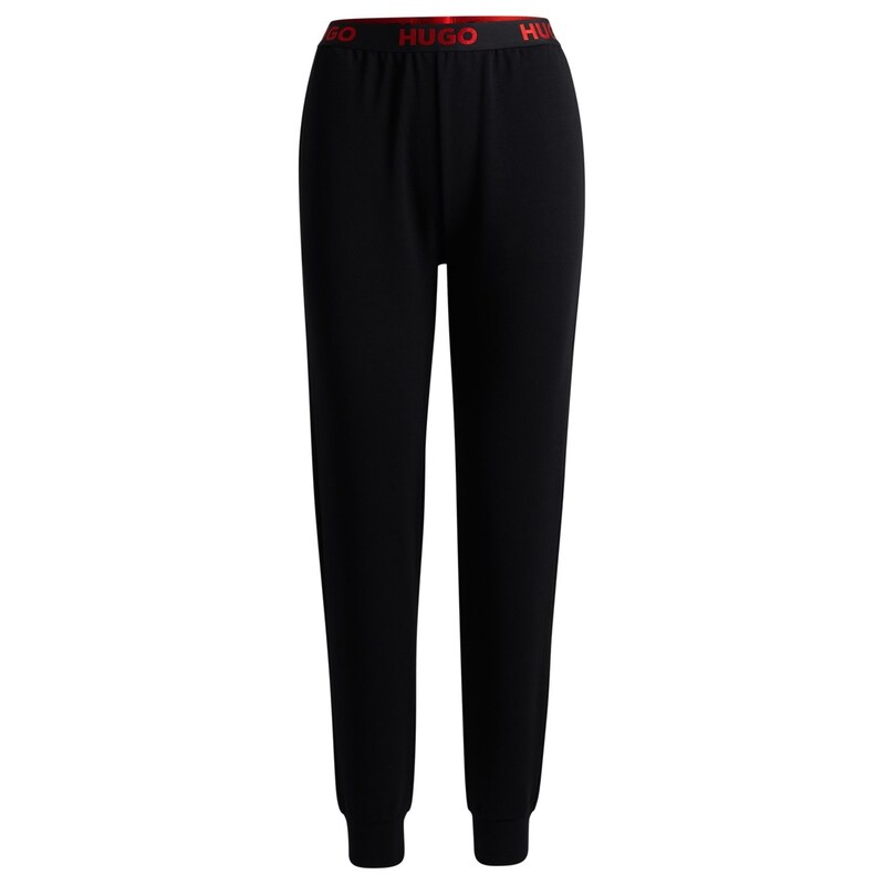 フューゴ レディース アンダー御召しもの ナイト爵御召しもの ズボン下 Hugo Women\u0027s Sporty Jogger Pyjama Trousers Black 黒いこと