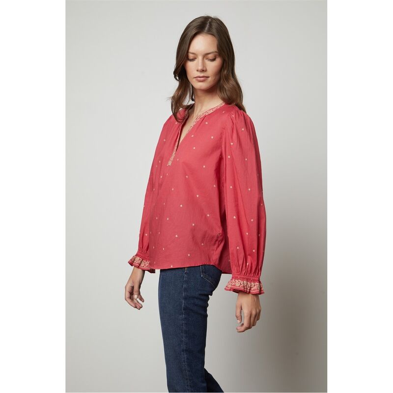 ヴェルヴェットバイグラハムスペンサー レディース トップス シャツ Velvet by Graham and Spencer Velvet Top Ld99 Berry