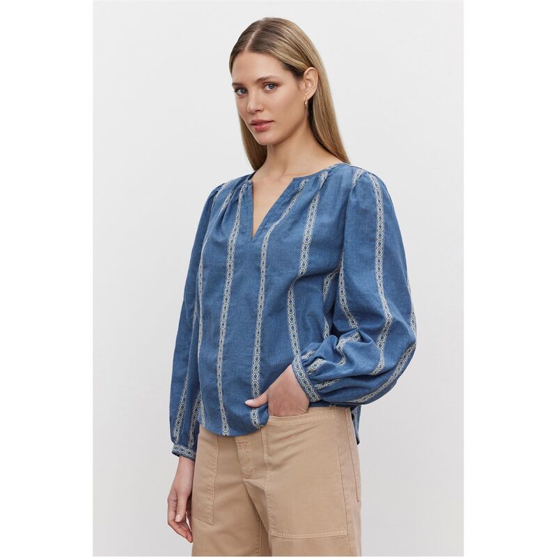 ヴェルヴェットバイグラハムスペンサー レディース トップス シャツ Velvet by Graham and Spencer Velvet Top Ld99 Blue ブルー