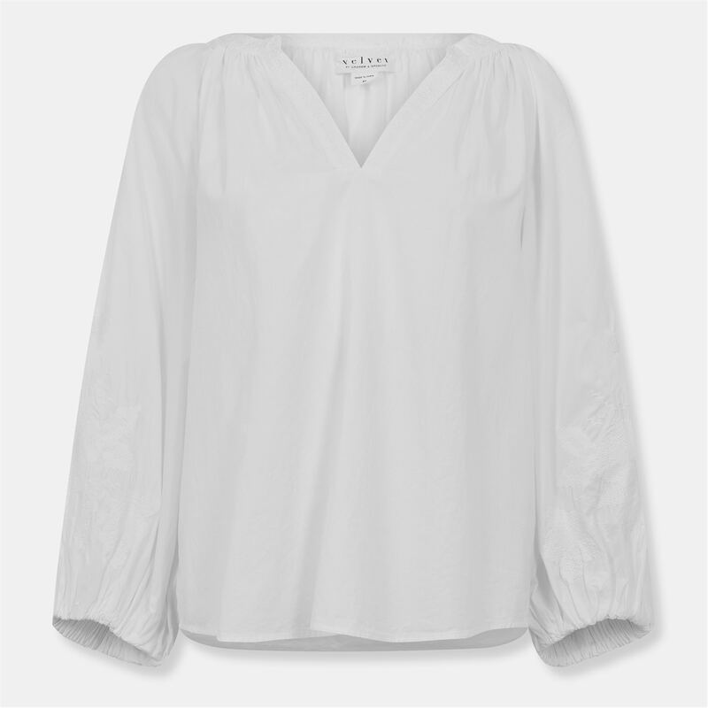 ヴェルヴェットバイグラハムスペンサー レディース トップス シャツ Velvet by Graham and Spencer Velvet Top Ld99 White ホワイト