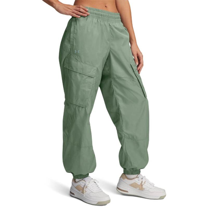 アンダーアーマー レディース ボトムス カジュアルパンツ Under Armour Unstoppable Woven Sheen Cargos Green グリーン 14,045円