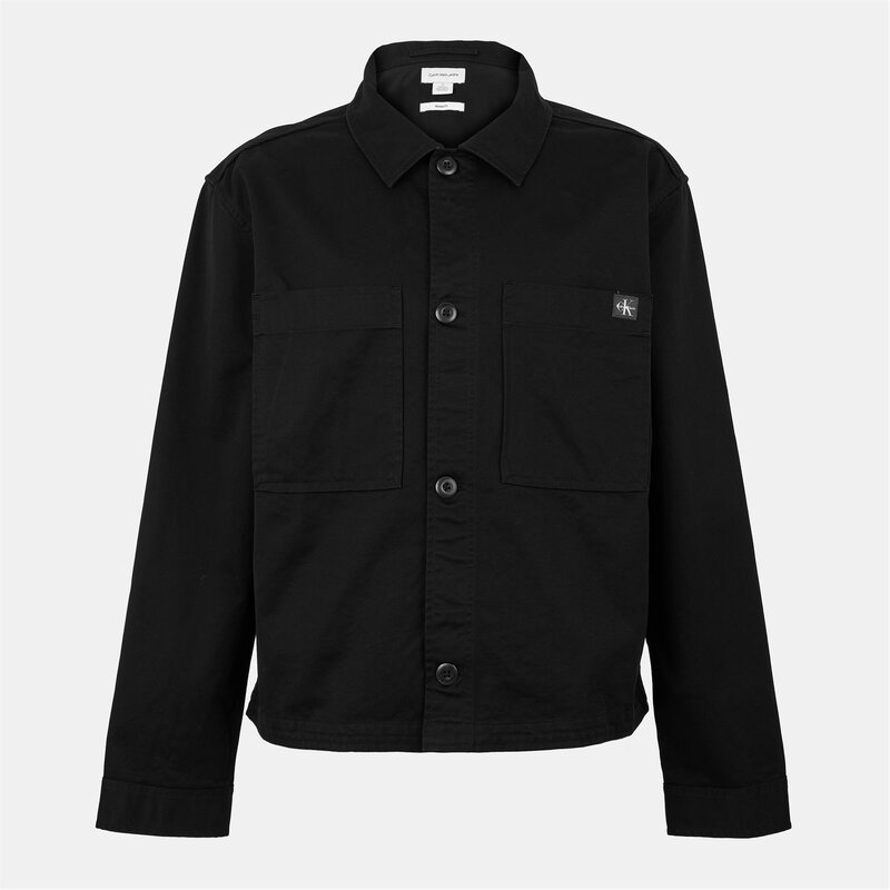 カルバンクライン メンズ トップス シャツ Calvin Klein Jeans CKJ Woven Box Oshirt Sn54 Black UB1 ブラック