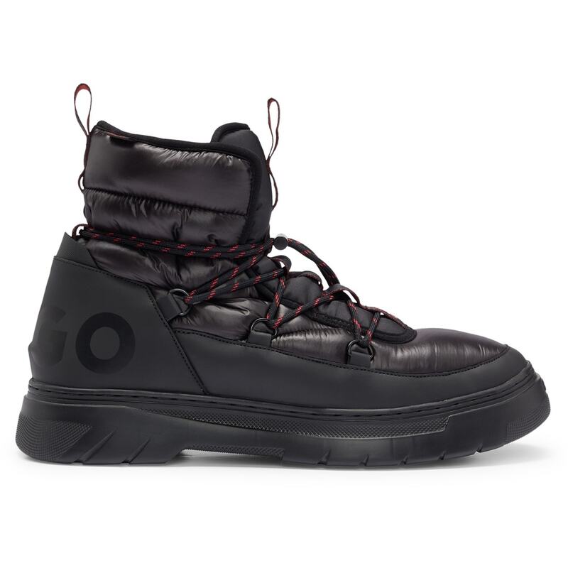 フューゴ メンズ シューズ ブーツ・レインブーツ Hugo Urian Halb Hlmx 10254251 01 Black ブラック