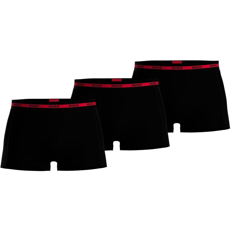 フューゴ メンズ アンダーウェア ボクサーパンツ Hugo Org Trunk 3pk Sn33 Black 002 ブラック｜ReVida 店