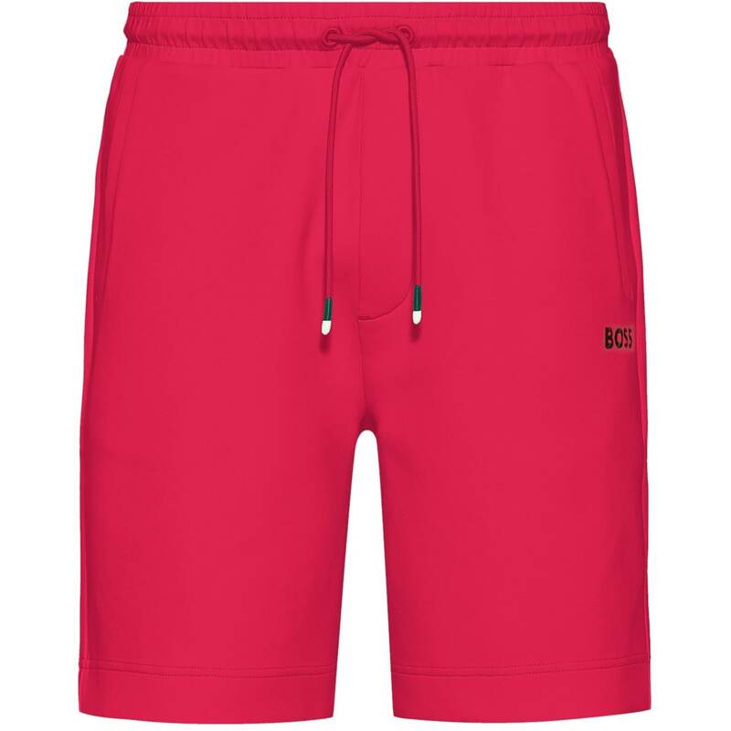 ボス メンズ ボトムス ハーフパンツ・ショーツ ショートパンツ 刺繍 ロゴ BOSS Headlo 1 Embroidered Logo Shorts Medium Pink ピンク