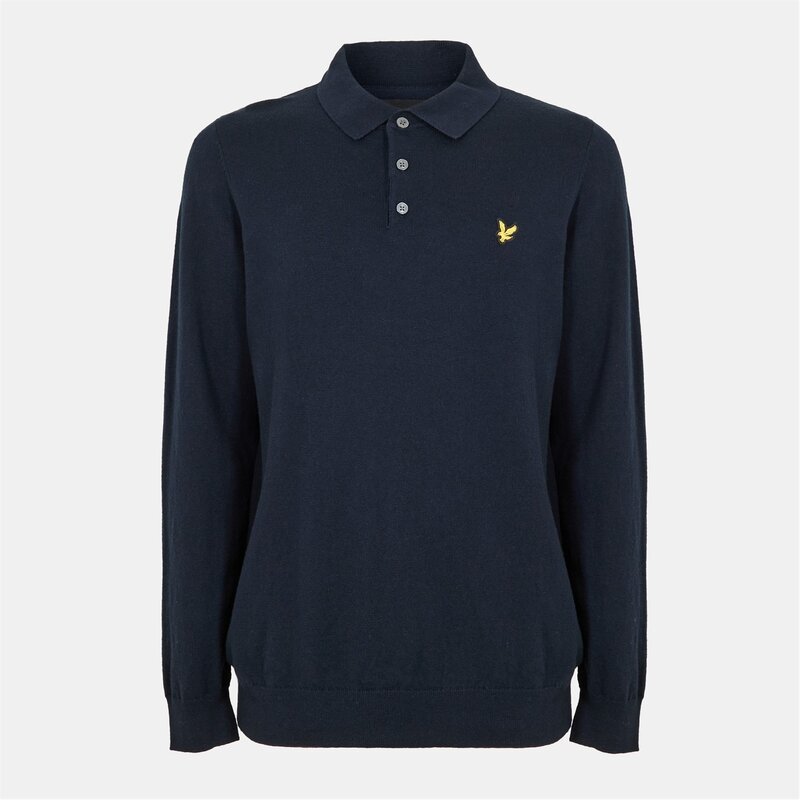 ライルアンドスコット メンズ トップス ポロシャツ ニット Lyle and Scott Long Sleeve Knit Polo Dark Navy ネイビー