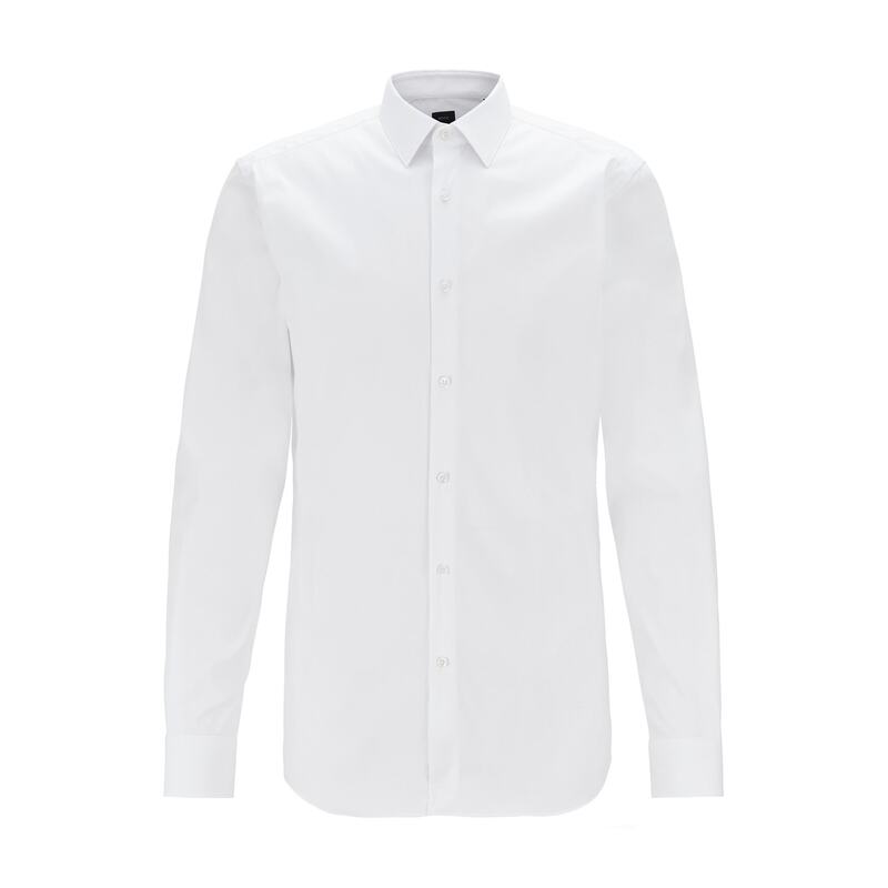 ボス メンズ トップス シャツ Boss T-Charlie 10199020 01 White ホワイト|ReVida 店