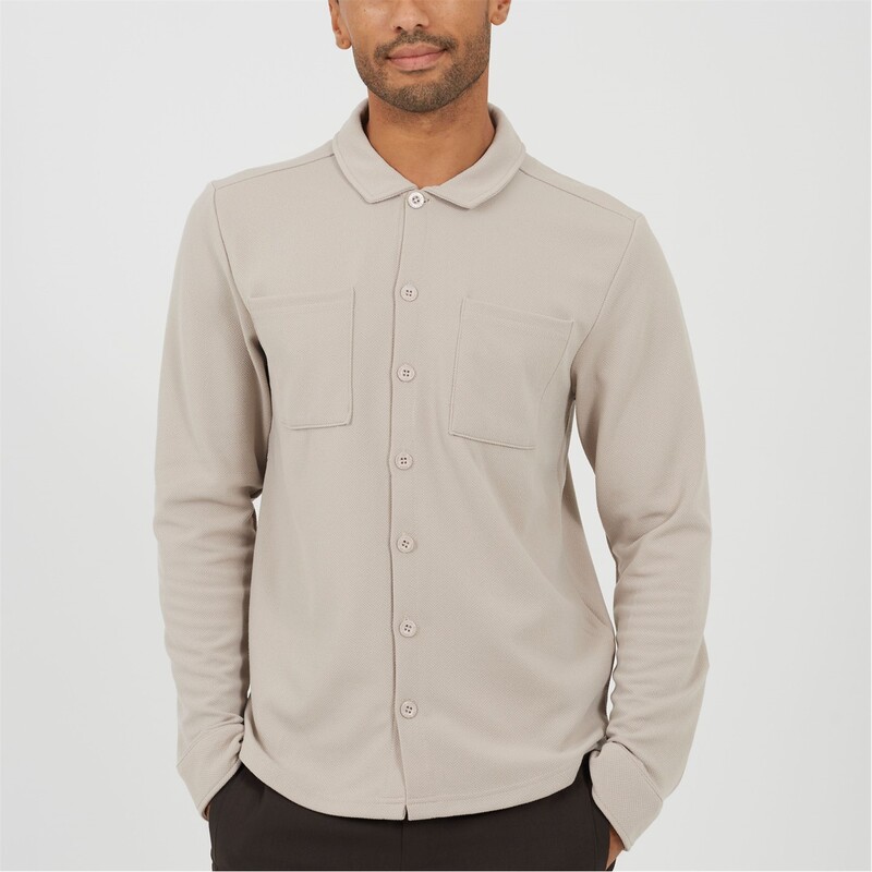 ブレーブソウル メンズ トップス プルオーバー Brave Soul Mens Light Sand Fuve Button Long Sleeve Shirt Light Sand 沙子