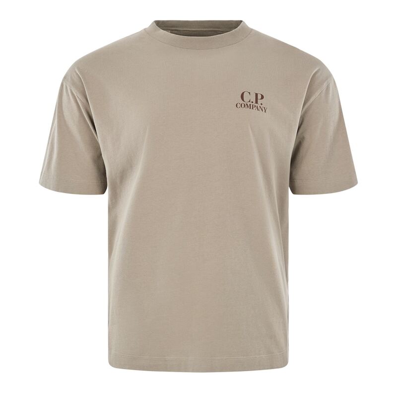 シーピーカンパニー メンズ トップス Tシャツ ロゴ CP COMPANY Double Logo Tee Gauze White 103 ホワイト|ReVida 店