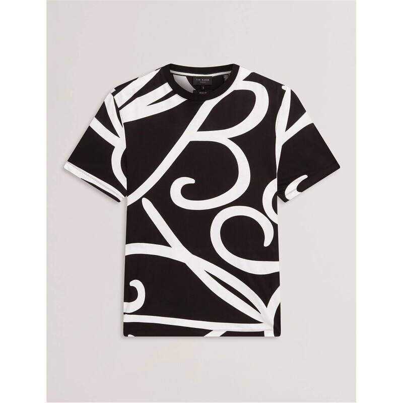 テッドベーカー メンズ トップス プルオーバー Ted Baker Ted 肺結核 Script Tshirt 錫54 Black 黒いこと