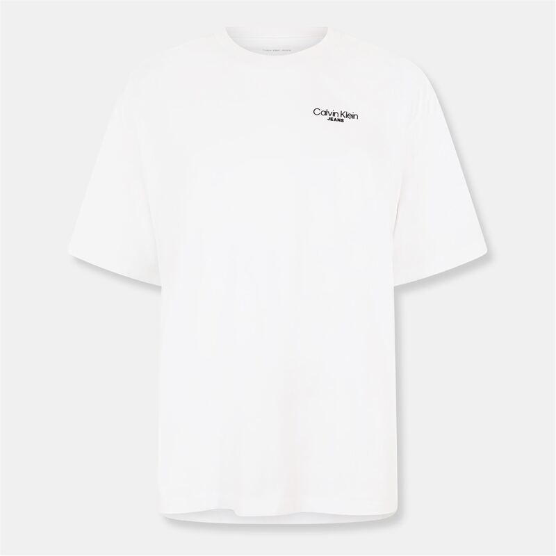カルバンクライン メンズ トップス Tシャツ プリント Calvin Klein Jeans CKJ Back Print Tee Sn10 Brill White YAA ホワイト|ReVida 店