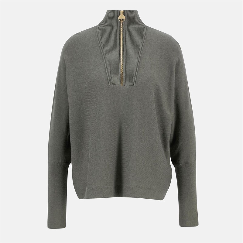 バブアー レディース アウター ニット・セーター ニット Barbour International Lola Knit Jumper Dusky Khaki カーキ