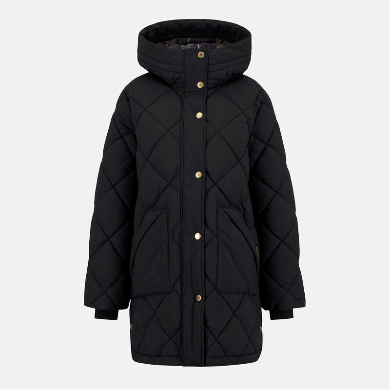 バブアー レディース アウター ジャケット・ブルゾン ジャケット Barbour Kailyn Puffer Jacket Black/C Tartan ブラック