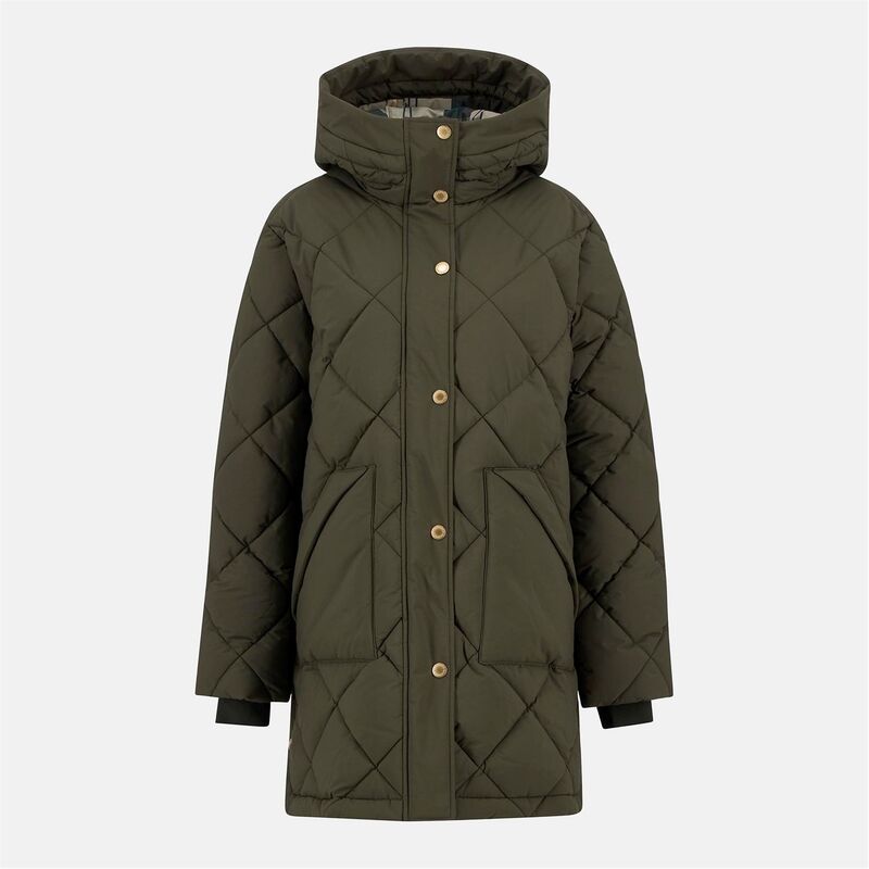 バブアー レディース アウター ジャケット・ブルゾン ジャケット Barbour Kailyn Puffer Jacket Olive/An Tartan オリーブ