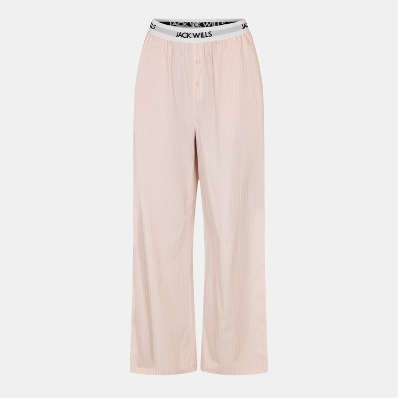 ジャック ウィルス レディース アンダーウェア ナイトウェア Jack Wills Woven Sleep Set Ld54 White/Pink ホワイト