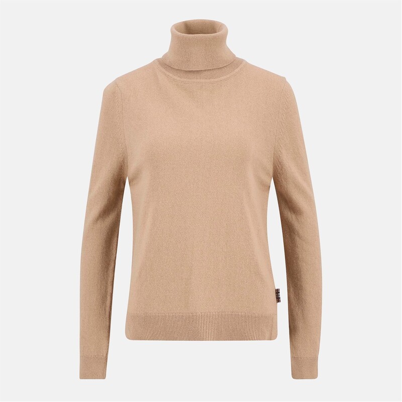 バブアー レディース アウター ニット・セーター Barbour Pendle Roll-Neck Jumper P Camel/Hessian キャメル