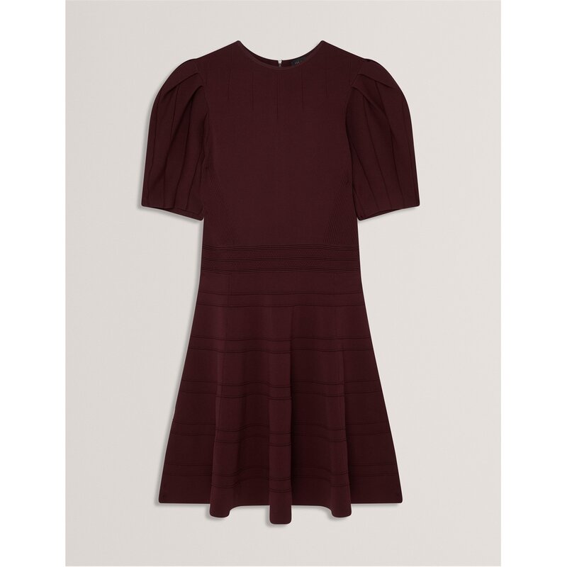 テッドベーカー レディース トップス 衣装 編み物 Ted Baker Ted Knit Skater dres Ld54 Dk-Red 赤いこと
