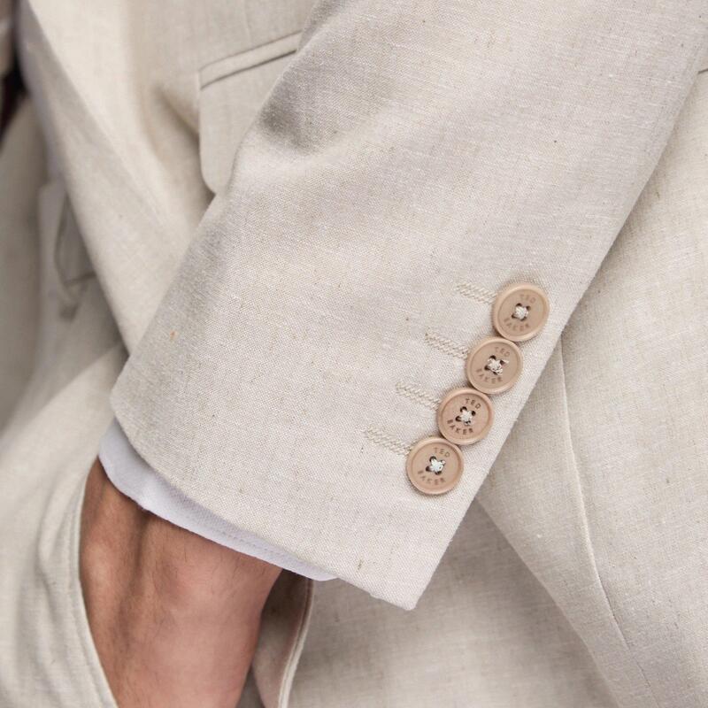 テッドベーカー メンズ アウター ジャケット・ブルゾン リネン ジャケット Ted Baker Morris Stone Slim Linen Jacket Stone ストーン