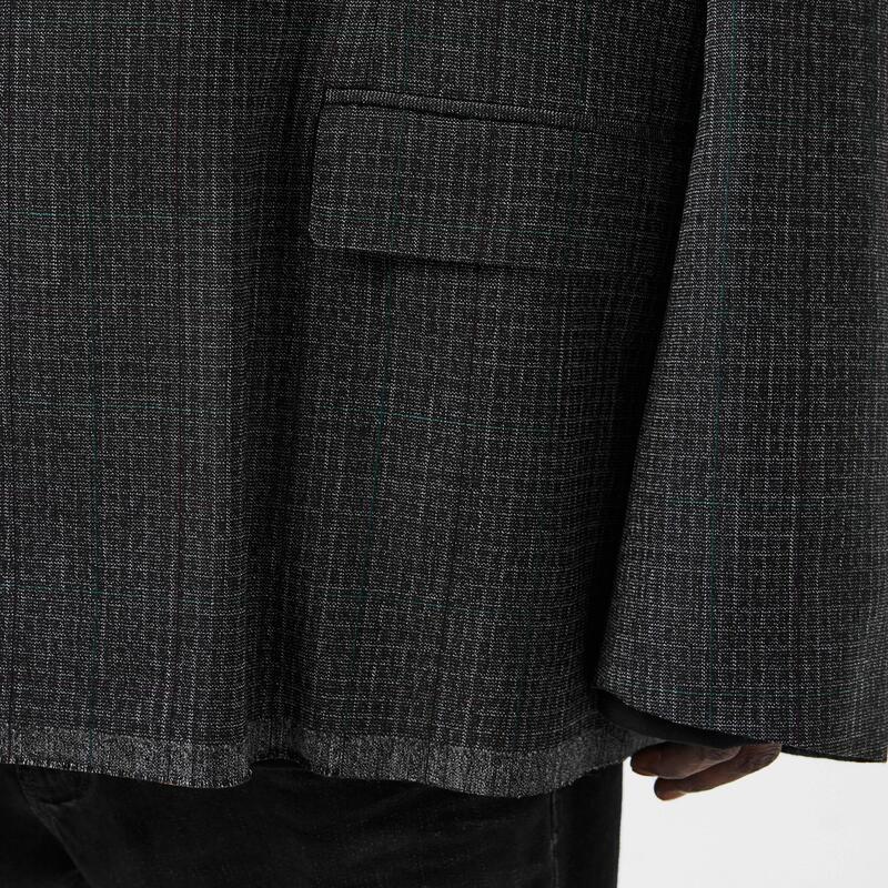 バレンシアガ メンズ アウター 上衣・上衣 上衣 Balenciaga Seamless Tailored Jacket Black/Green 黒いこと