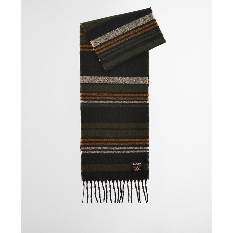 バブアー メンズ アクセサリー マフラー・ストール・スカーフ Barbour Alston Stripe Scarf Forest Green グリーン|ReVida 店