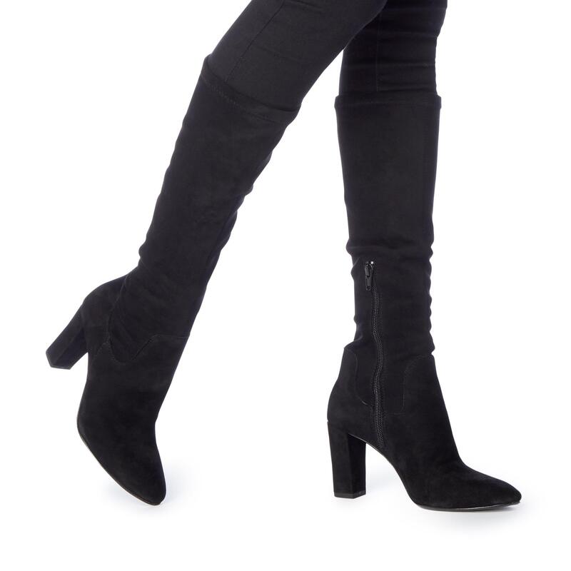 デューンロンドン レディース シューズ ブーツ・レインブーツ Dune London Siren Knee High Boots Blk Micro 037|ReVida 店
