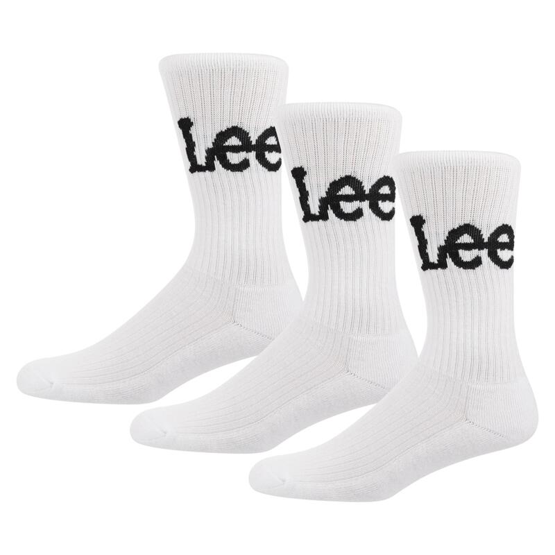 リー メンズ アンダーウェア 靴下 Lee Unisex 3-Pack Sports Socks White ホワイト