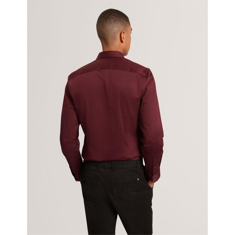 テッドベーカー メンズ トップス シャツ コットン Ted Baker Ted LS Cotton Shirt Sn00 Oxblood オックスブラッド