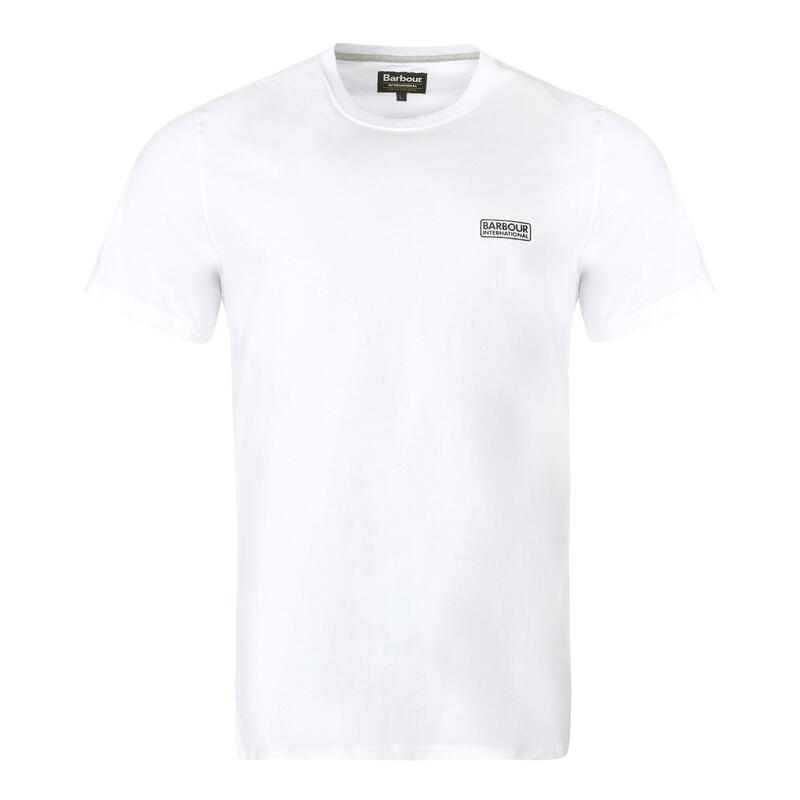 バブアー メンズ トップス Tシャツ スリムフィット シャツ ロゴ Barbour International Mens Slim Fit Small Logo T-Shirt White WH51 ホワイト