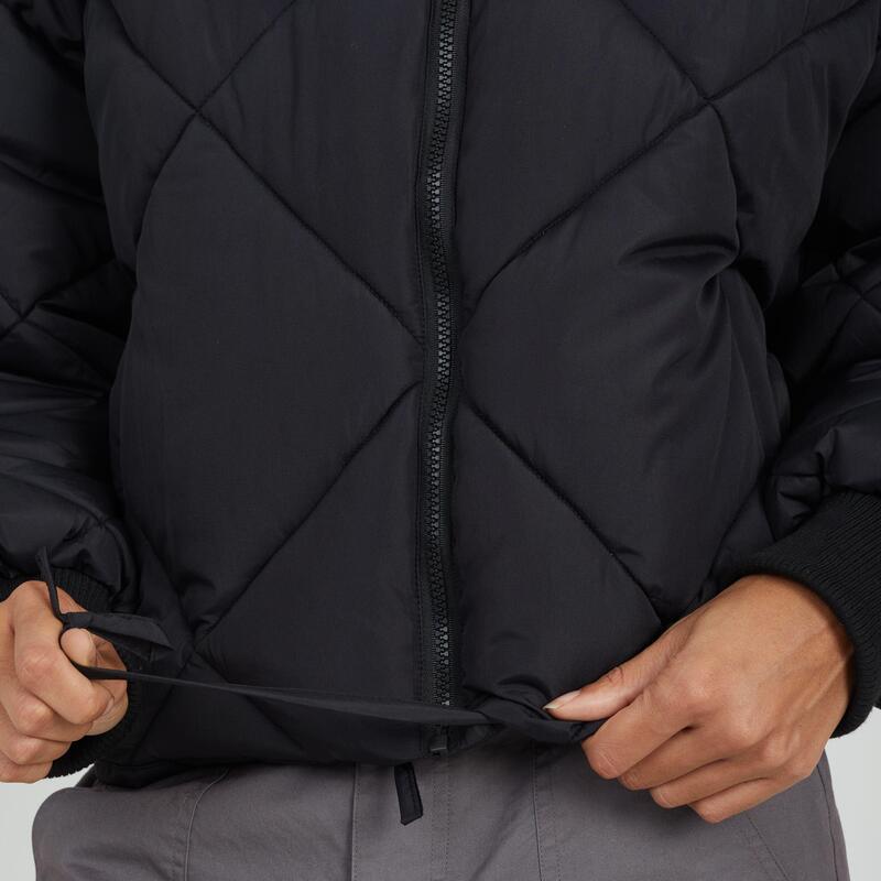 ブレーブソウル レディース アウター 上衣・上衣 照明ランプ素っ首 キルティング 上衣 Brave Soul Diamond Quilted Short Padded Jacket with Funnel Neck Black 黒いこと