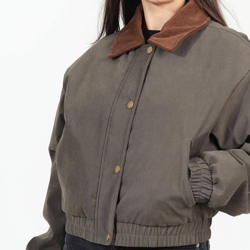 ブレーブソウル レディース アウター 上衣・上衣 上衣 Brave Soul Womens Twill Moss Bonded Bomber Jacket Khaki カーキ