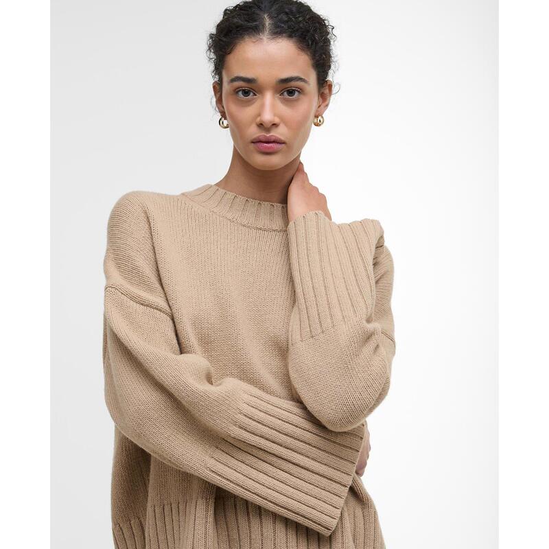 バブアー レディース アウター ニット・セーター クルーネック Barbour Sophia Crew Neck Jumper Pale Camel キャメル