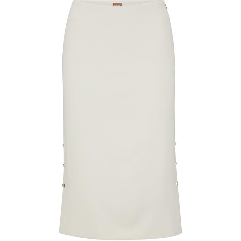 ボス レディース ボトムス スカート Boss Women's Vevoka Pencil Skirt Open White ホワイト｜ReVida 店
