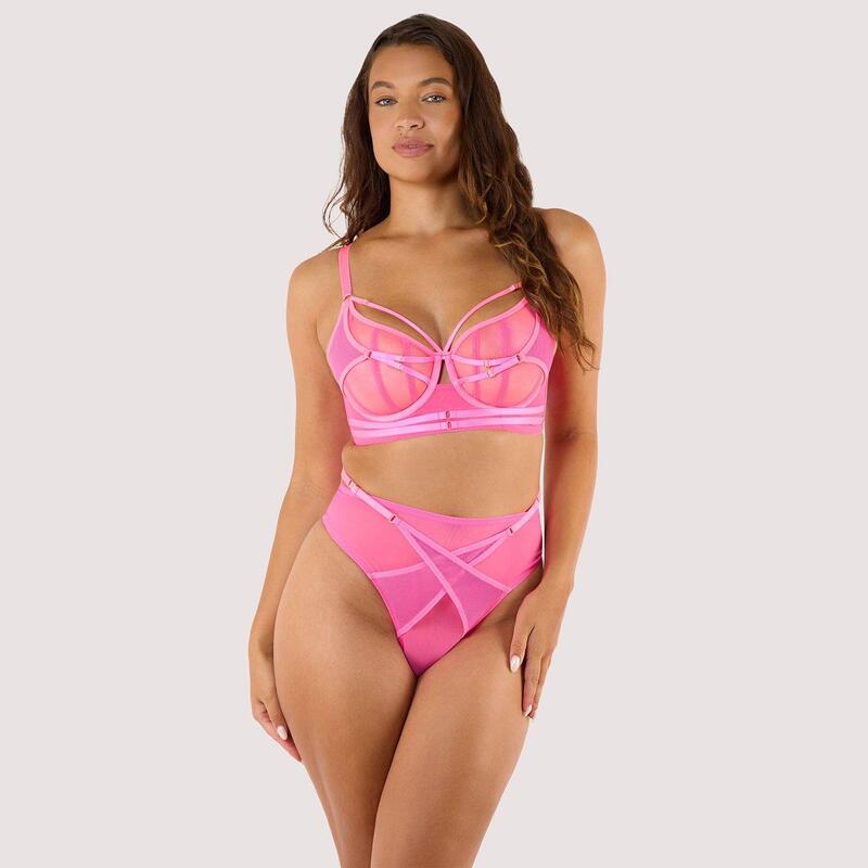 プレイフルプロミス レディース アンダーウェア パンツ Playful Promises Eddie Neon Pink Crossover Thong Neon Pink ピンク｜ReVida 店