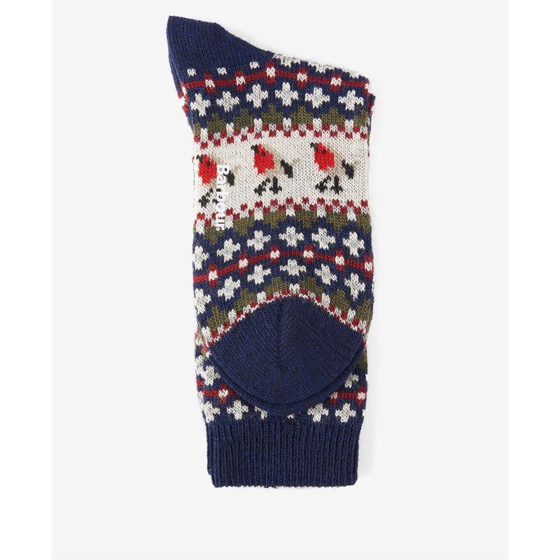 バブアー レディース アンダーウェア 靴下 Barbour Robin Fair Isle Socks Navy ネイビー