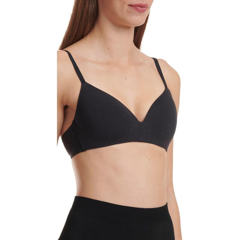 ウォルフォード レディース アンダーウェア ブラジャー コットン Wolford Cotton Skin Bra Black ブラック｜ReVida 店