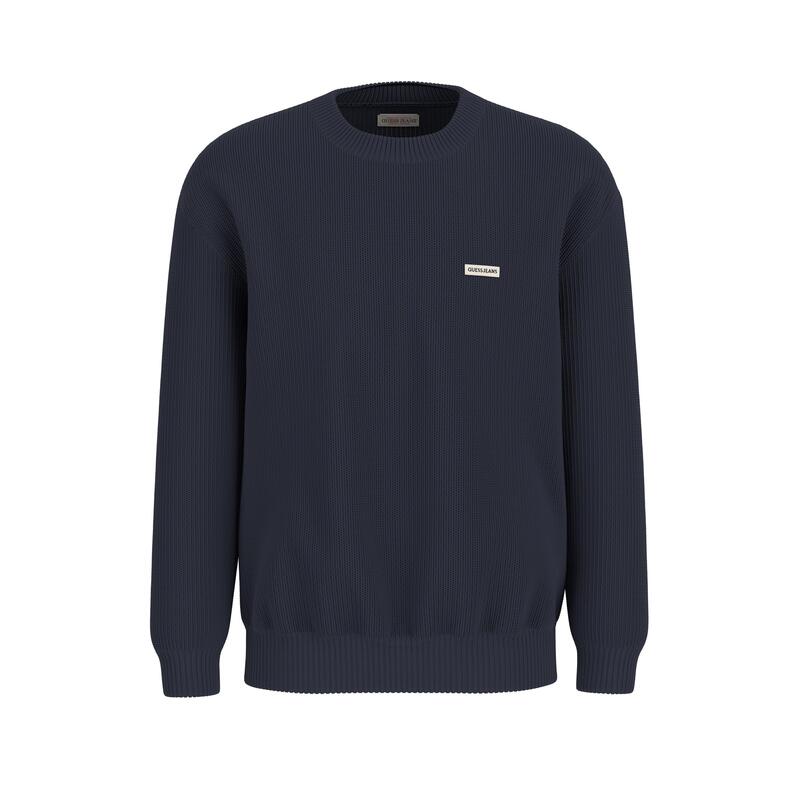 ゲス メンズ アウター 編み物・スウェーター ロゴタイプ Guess Logo Jumper 錫54 Ocean A71W